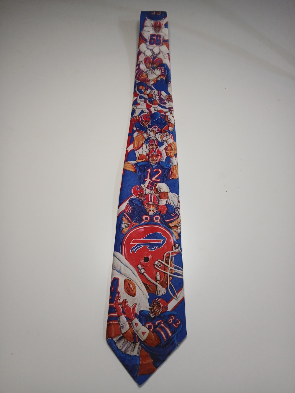 The Original Ralph Marlin Buffalo Bills Themed Tie in Blue and Red